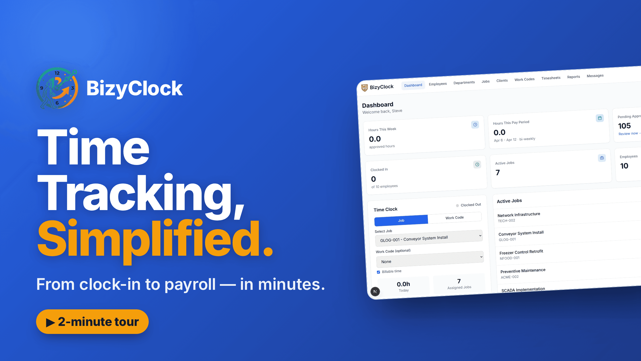 BizyClock product tour preview
