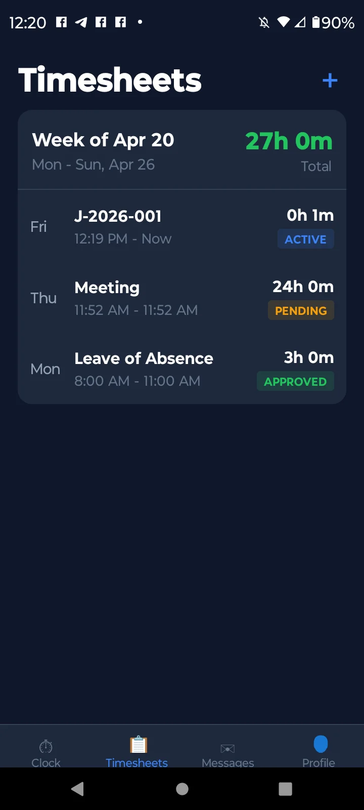 Mobile Timesheets