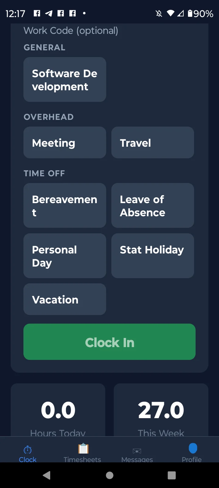Bizy Clock Mobile Clock In